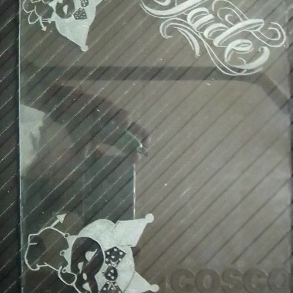 Custom engraved glass or mirror